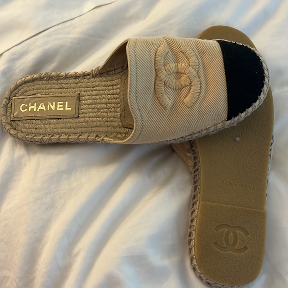 Chanel espadrilles- jean beige- seize 38 - Picture 4 of 4